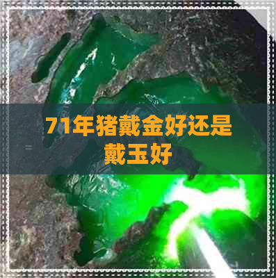 71年猪戴金好还是戴玉好