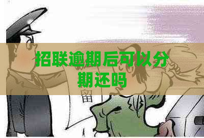 招联逾期后可以分期还吗