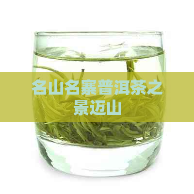 名山名寨普洱茶之景迈山