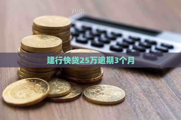 建行快贷25万逾期3个月