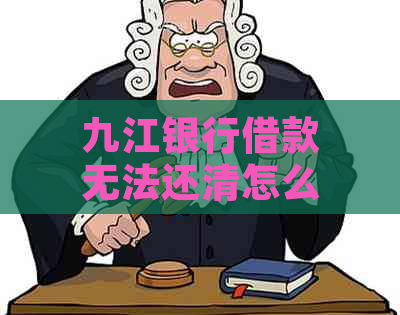 九江银行借款无法还清怎么办