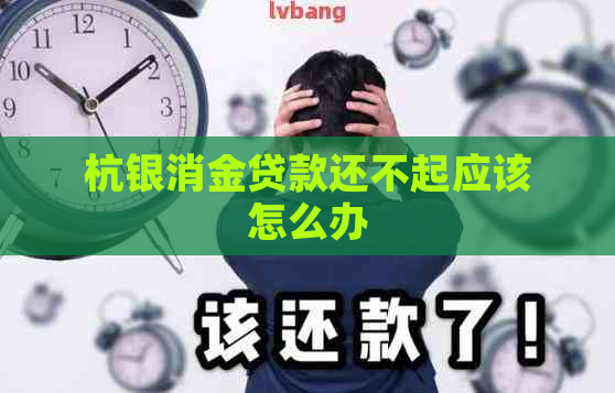 杭银消金贷款还不起应该怎么办