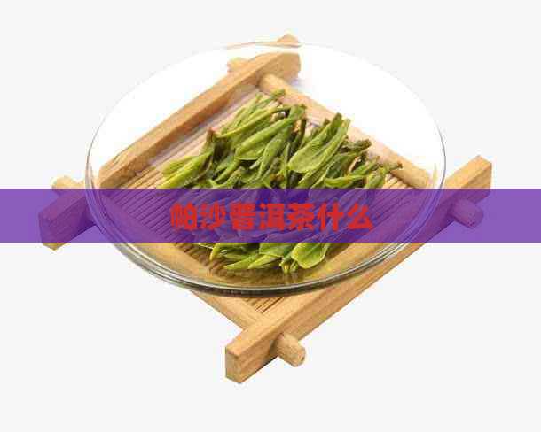 帕沙普洱茶什么