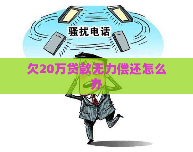 欠20万贷款无力偿还怎么办