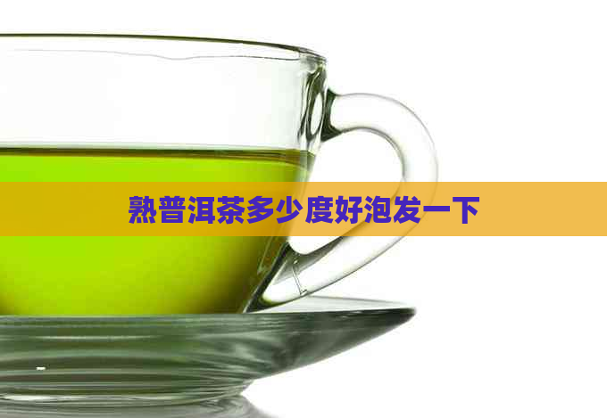 熟普洱茶多少度好泡发一下