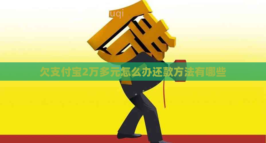 欠支付宝2万多元怎么办还款方法有哪些