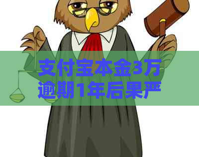 支付宝本金3万逾期1年后果严重吗