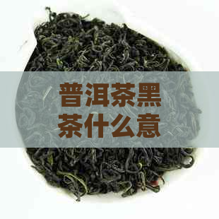 普洱茶黑茶什么意思