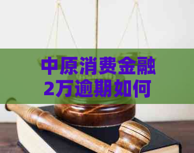 中原消费金融2万逾期如何解决