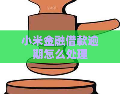 小米金融借款逾期怎么处理