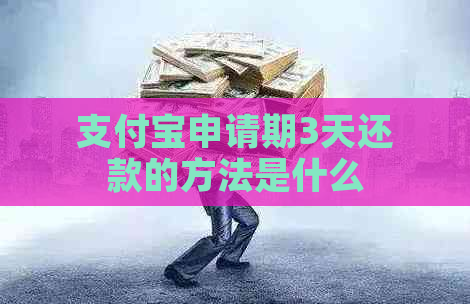 支付宝申请期3天还款的方法是什么