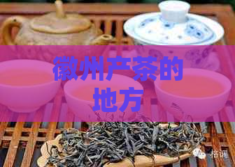 徽州产茶的地方