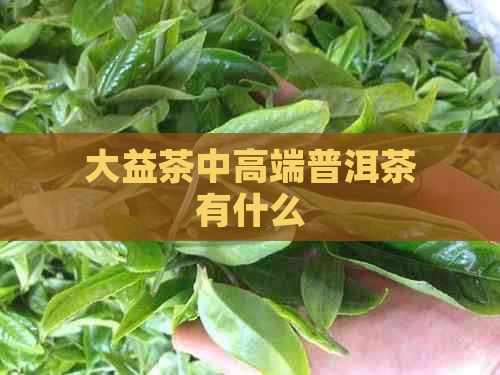 大益茶中高端普洱茶有什么