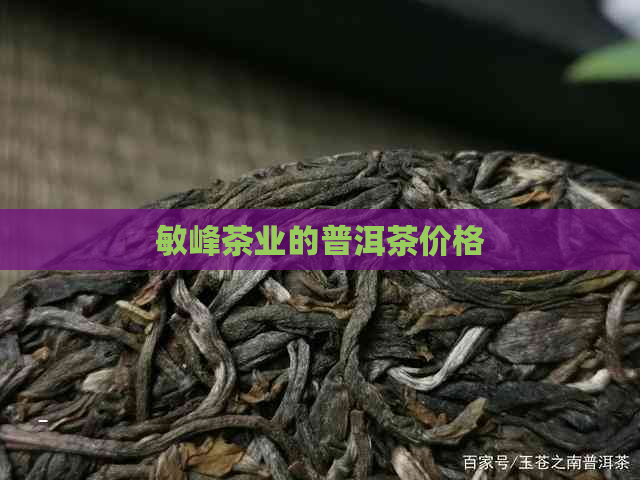 敏峰茶业的普洱茶价格