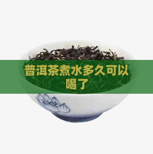 普洱茶煮水多久可以喝了