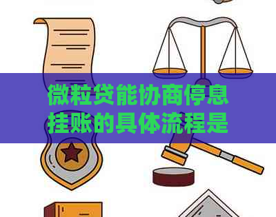 微粒贷能协商停息挂账的具体流程是什么