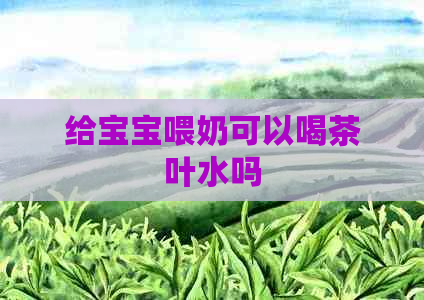 给宝宝喂奶可以喝茶叶水吗