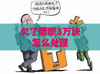 欠了借呗3万块怎么处理