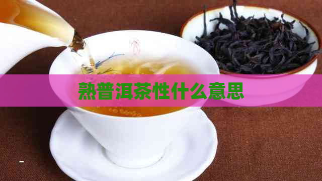 熟普洱茶性什么意思