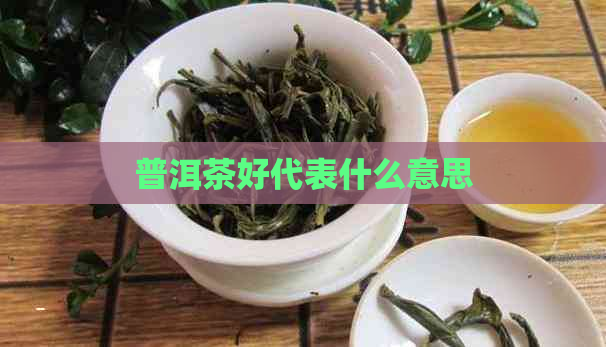 普洱茶好代表什么意思