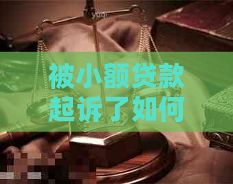 被小额贷款起诉了如何应对