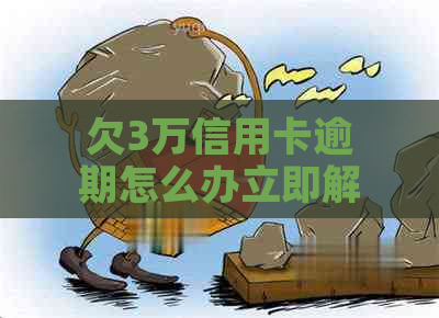 欠3万信用卡逾期怎么办立即解决