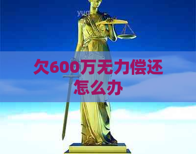 欠600万无力偿还怎么办