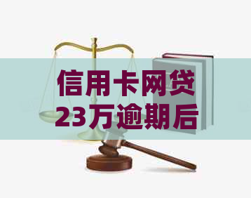 信用卡网贷23万逾期后果严重吗