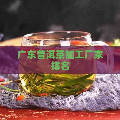 广东普洱茶加工厂家排名