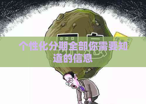 个性化分期全部你需要知道的信息