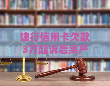 建行信用卡欠款3万起诉后果严重吗