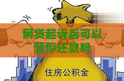 网贷起诉后可以暂停还款吗