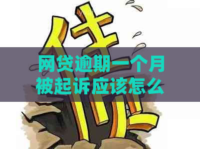 网贷逾期一个月被起诉应该怎么办