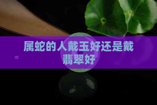 属蛇的人戴玉好还是戴翡翠好