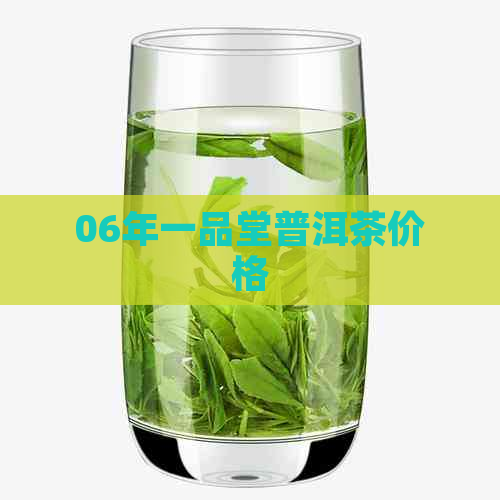 06年一品堂普洱茶价格