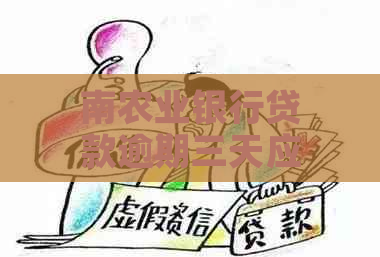 南农业银行贷款逾期三天应该怎么办