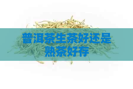 普洱茶生茶好还是熟茶好存