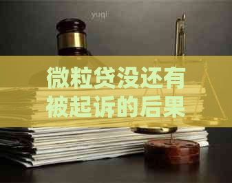 微粒贷没还有被起诉的后果是什么