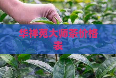 华祥苑大师茶价格表