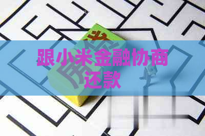 跟小米金融协商还款