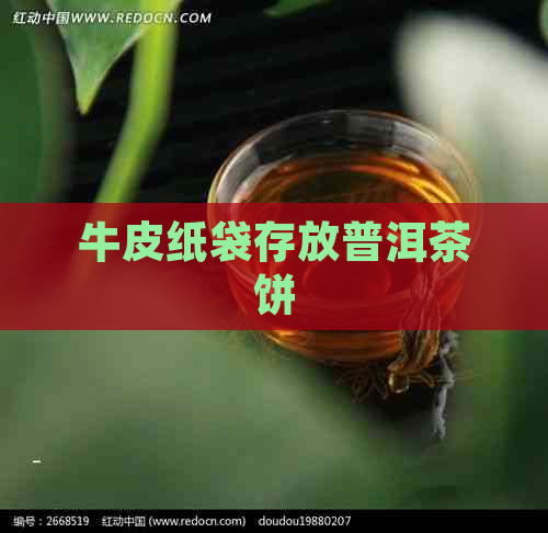 牛皮纸袋存放普洱茶饼