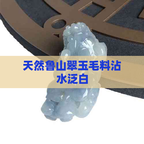 天然鲁山翠玉毛料沾水泛白