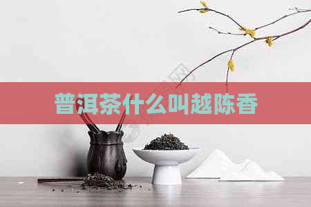 普洱茶什么叫越陈香