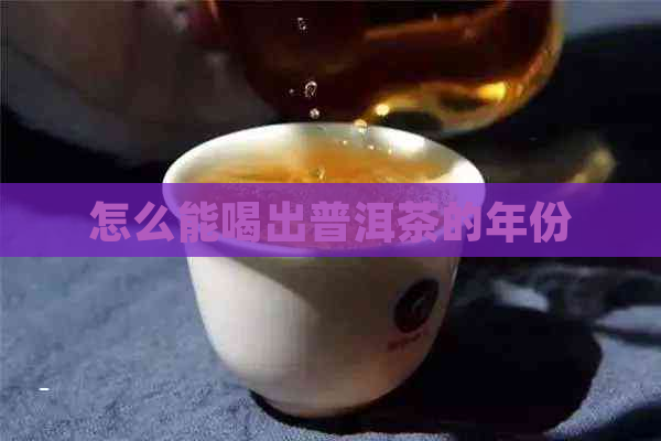 怎么能喝出普洱茶的年份