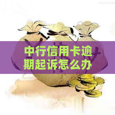 中行信用卡逾期起诉怎么办