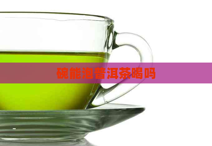 碗能泡普洱茶喝吗