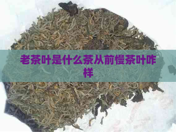 老茶叶是什么茶从前慢茶叶咋样