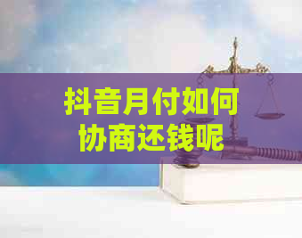 抖音月付如何协商还钱呢