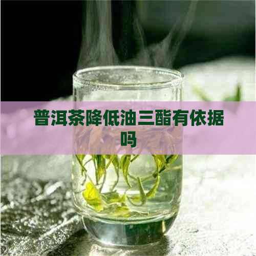 普洱茶降低油三酯有依据吗