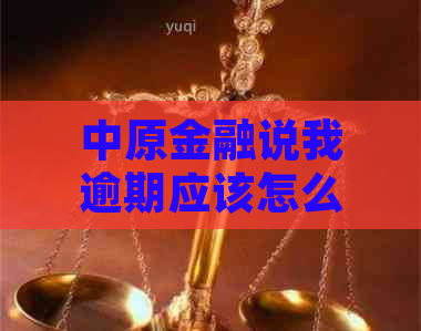 中原金融说我逾期应该怎么办